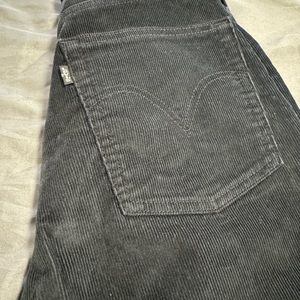 Levi's Ribcage Bell Pants Womens 29x32 Corduroy  Black